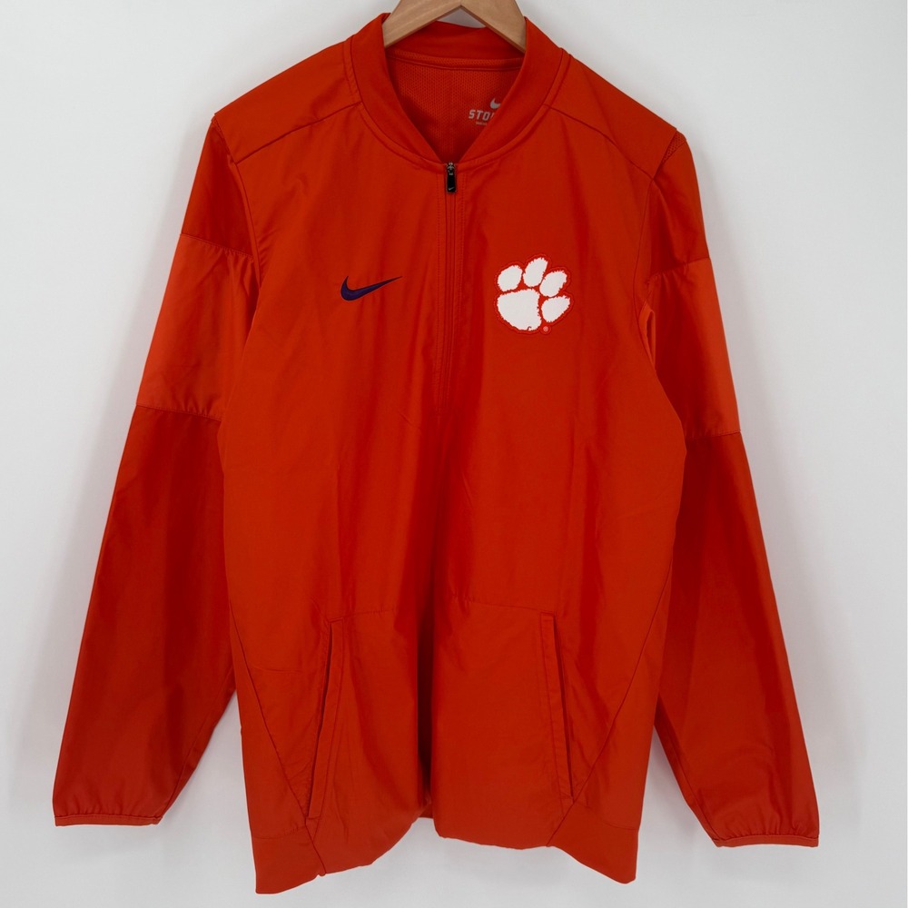 Nike Clemson Tigers Storm-Fit Orange Zip‎ Jacket Men Small NCAA
